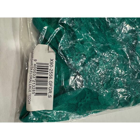 NEW Frederick's Of Hollywood Margarita Floral Lace Halter Teddy Size S Green NWT - Picture 9 of 9